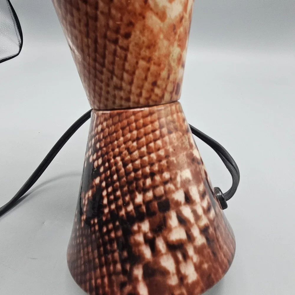 Vintage 90's Lava Lite Safari Series Snakeskin Print Lava‎ Lamp BASE ONLY